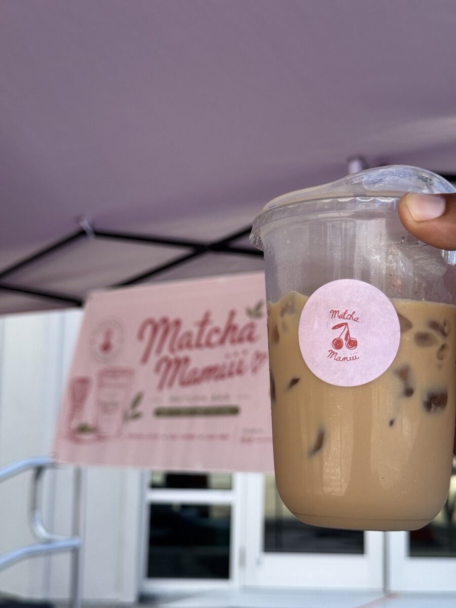 Matcha Mamiii mobile coffee and matcha setup at a Tampa Bay event